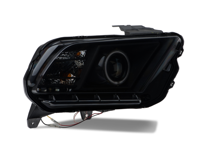 Raxiom 13-14 Ford Mustang w/ Factory HIDLED Halo Projector Headlights- Black Housing (Smoked Lens) thumbnail 4