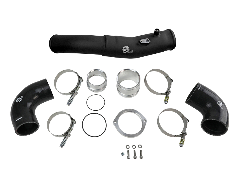 BladeRunner 2-1/2 IN Aluminum Hot Charge Pipe Black