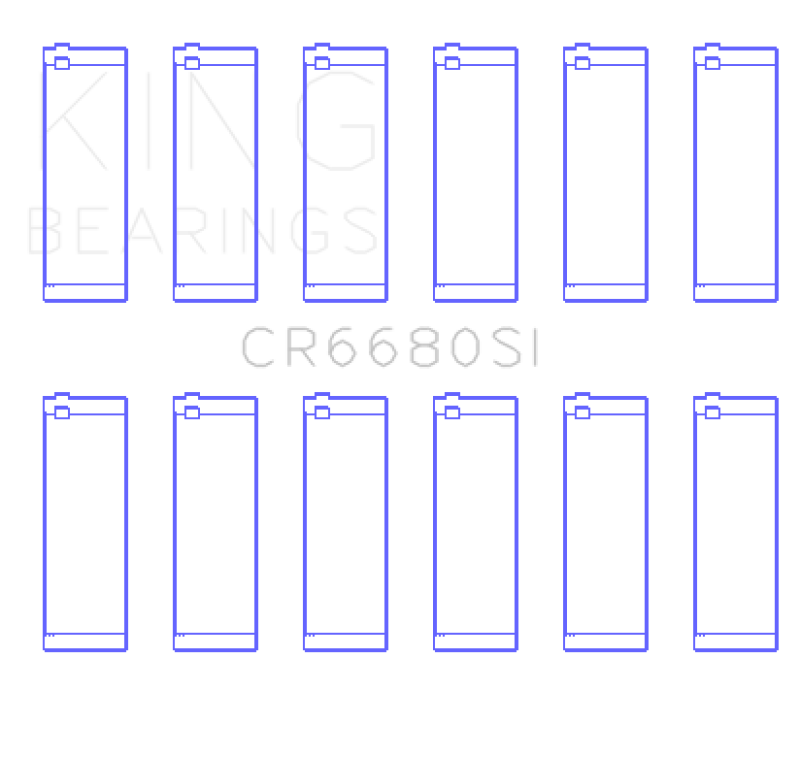 King Engine Bearings Chevrolet/Jeep 173Ci 2.8L (Size +0.75mm) Connecting Rod Bearing Set thumbnail 3