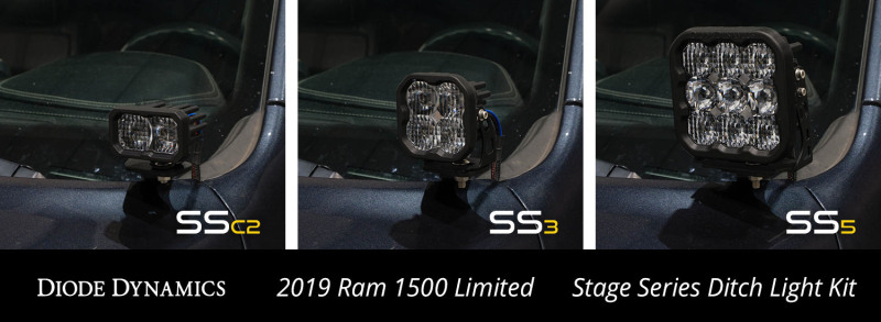 Diode Dynamics Stage Series Ditch Light Kit for 2019-Present Ram C2 - Pro White Combo