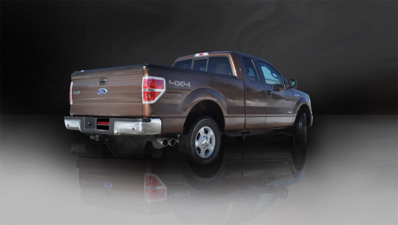 Corsa 2011-2014 Ford F-150 EcoBoost 3.5L V6 Polished Sport Cat-Back Exhaust thumbnail 6