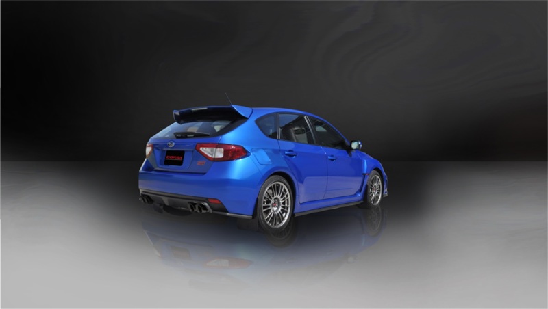 Corsa 2008-2014 Subaru Impreza Hatchback STI 2.5L Turbo Manual Black Sport Cat-Back Exhaust thumbnail 8