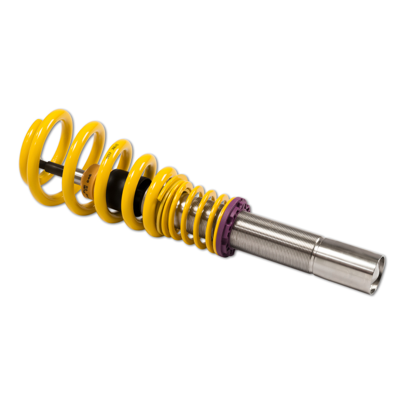 KW Variant 1 Coilover Kits 10210075 Kits, 1, 0.8 - 1.5 in. Lowered Front, 0.4 - 1.5 in. Lowered Rear, Natural/Purple Shocks, Yellow Springs, Audi, Kit thumbnail 9
