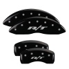 MGP 4 Caliper Covers Engraved Front & Rear RT Black finish silver ch thumbnail 8