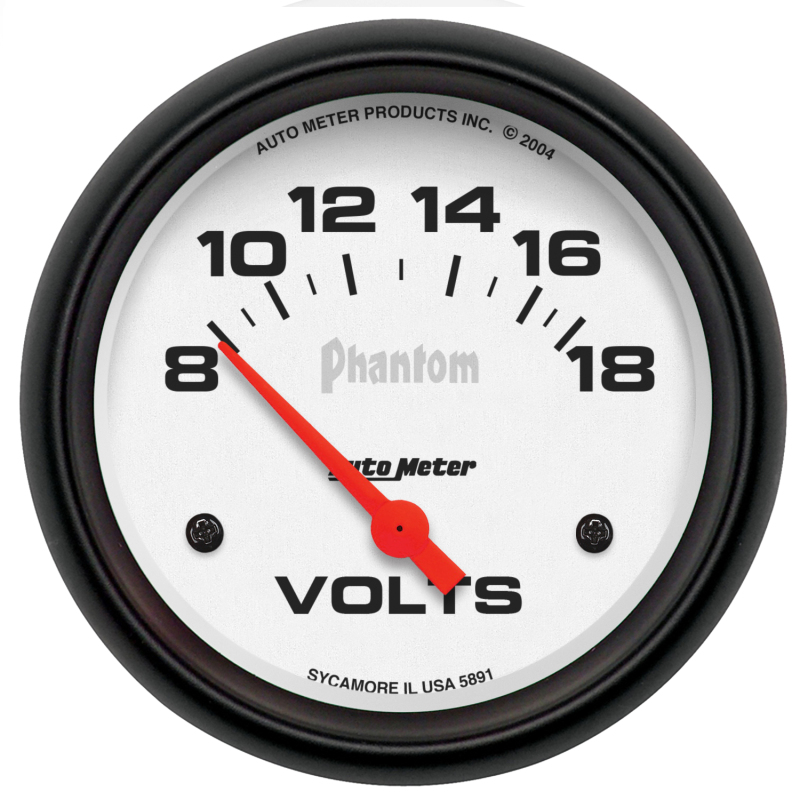 Autometer Phantom 2-5/8in 8-18V SSE Voltmeter thumbnail 4