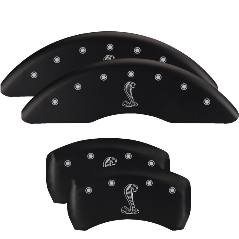 MGP Rear set 2 Caliper Covers Engraved Rear 2015/GT Black finish silver ch thumbnail 5