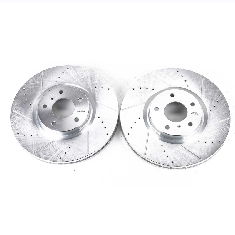 Power Stop 07-08 Infiniti G35 Front Evolution Drilled & Slotted Rotors - Pair