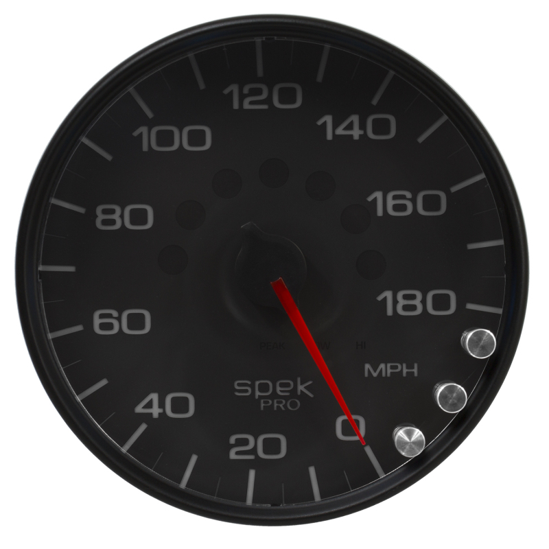 Autometer Spek-Pro Gauge Speedometer 5in 180 Mph Elec. Programmable Black/Black thumbnail 5