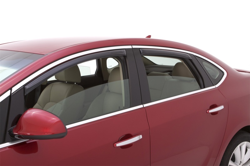 AVS 12-17 Buick Verano Ventvisor In-Channel Front & Rear Window Deflectors 4pc - Smoke thumbnail 2