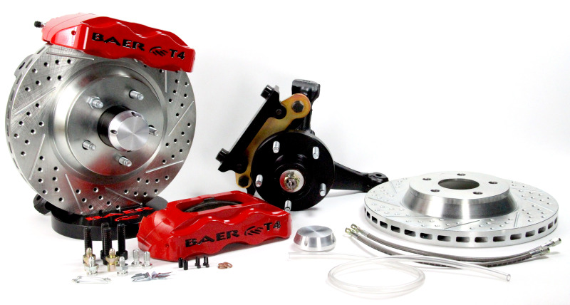 Baer Brakes 73-76 Buick Century STD Studs 13in Track4 Front SDZ Brake Kit - Black