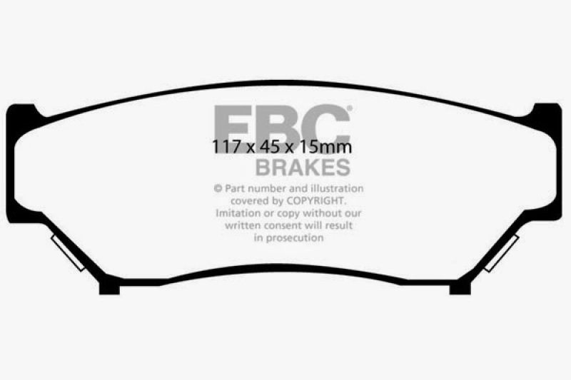 EBC 99-03 Chevrolet Tracker 2.0 Ultimax2 Front Brake Pads thumbnail 2
