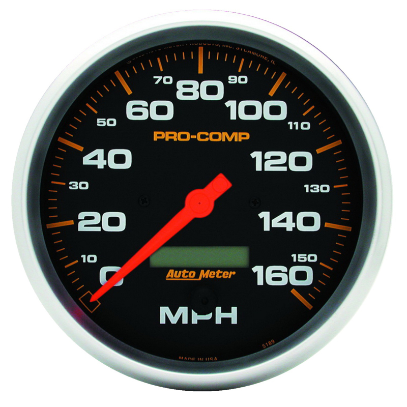 Autometer Pro-Comp 5in 160mph Electric Speedometer w/ LCD Odometer thumbnail 4