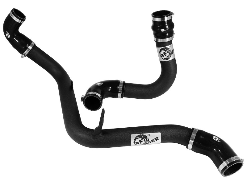 BladeRunner 2-1/2 IN Aluminum Hot and Cold Charge Pipe Kit Black