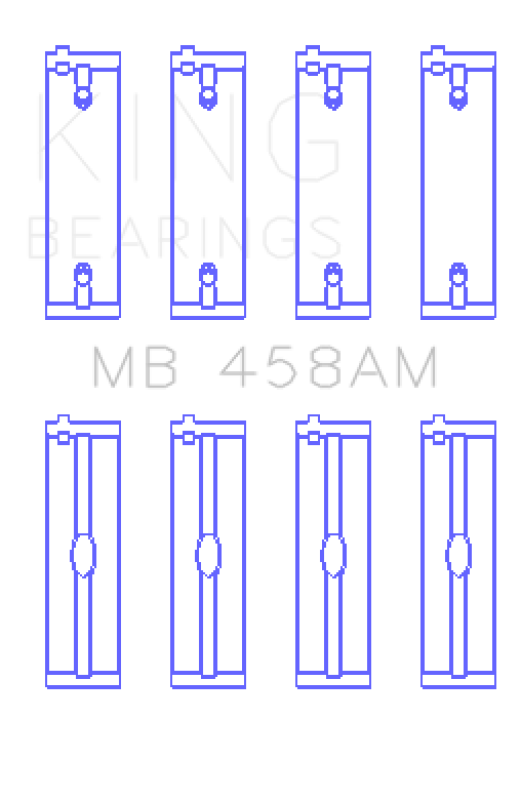 King Engine Bearings Mitsubishi 181CI 3.0L 6G72 V6 (Size 0.5) Main Bearing Set thumbnail 5