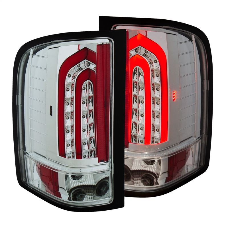 ANZO 2007-2013 Chevrolet Silverado 1500 LED Taillights Chrome thumbnail 4