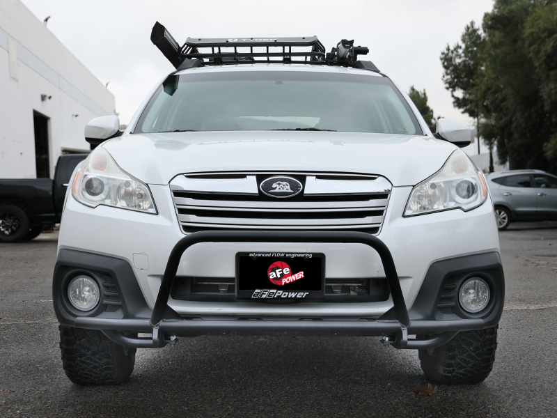 aFe POWER 10-14 Subaru Outback H4 2.5L / H6 3.6L Terra Guard Bumper Front - Black thumbnail 8