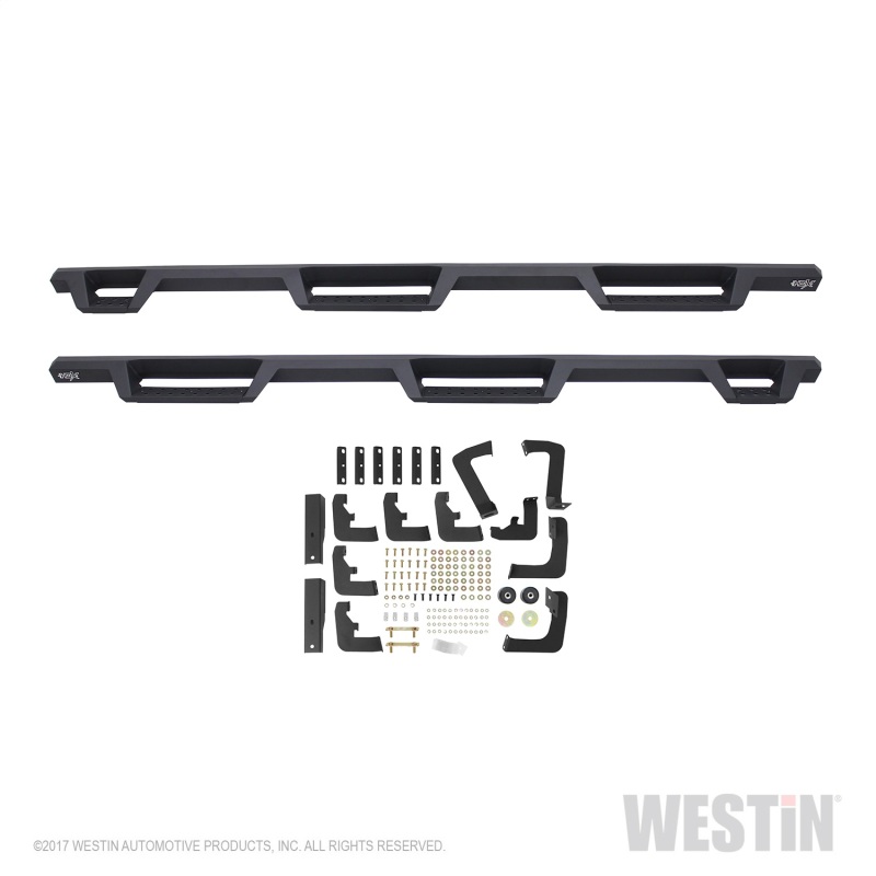 Westin/HDX 09-18 Dodge/Ram 1500 Crew Cab (5.5ft Bed) Drop Wheel to Wheel Nerf Step Bars - Txt Black thumbnail 9