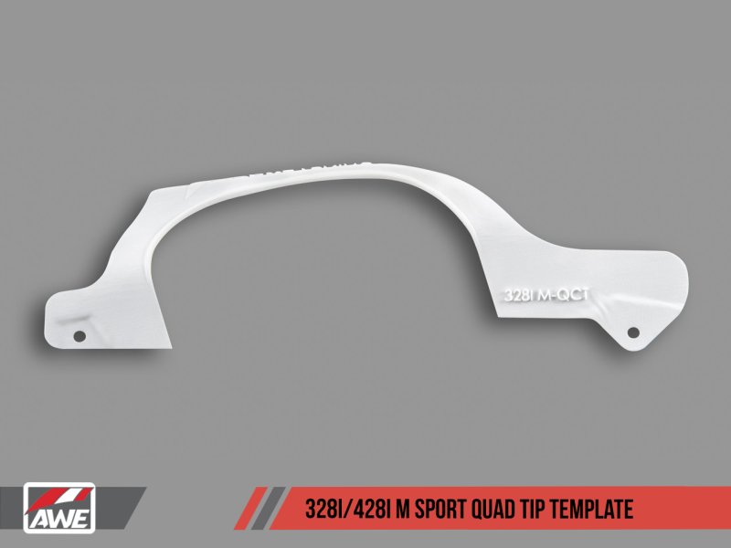 AWE Tuning BMW F3X 328i M Sport Quad Tip Marking Template thumbnail 7