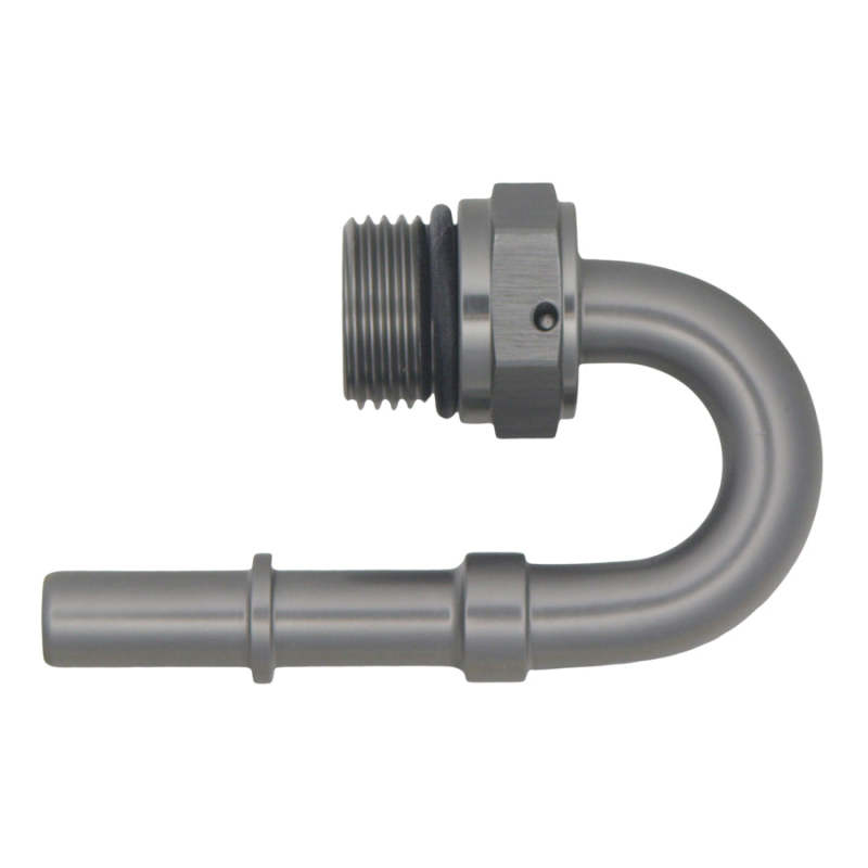 DeatschWerks 8AN ORB Male to 3/8IN Male EFI Quick Connect Adapter 180 Deg. thumbnail 2