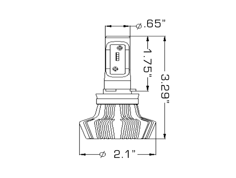 Oracle H8 4000 Lumen LED Headlight Bulbs (Pair) - 6000K thumbnail 5