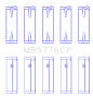 King Engine Bearings Isuzu 4HK1 (Housing Bore +.020) (Size 0.50 Oversized) Main Bearing Set thumbnail 6