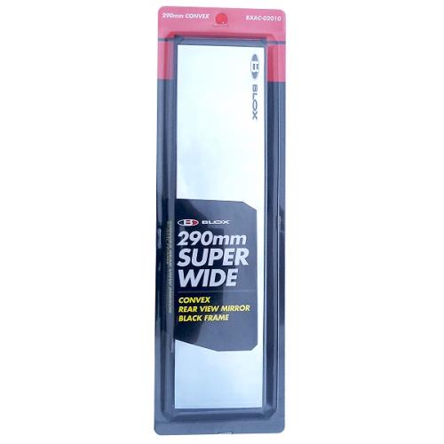 BLOX Racing 290mm Convex Mirror Black Frame Blue Tint thumbnail 9