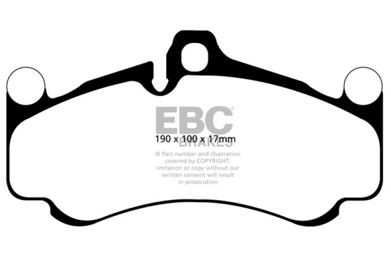 EBC 10-12 Porsche 911 (997) (Cast Iron Rotor only) 3.8 GT3 Redstuff Front Brake Pads thumbnail 6