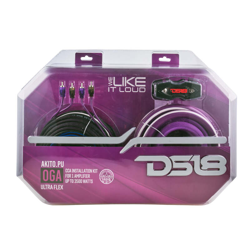 DS18 0-GA Amplifier Install Kit Advance- Purple thumbnail 4
