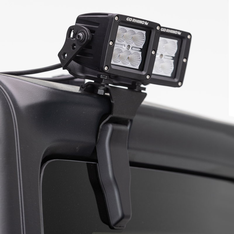 Go Rhino 18-20 Jeep Wrangler JL/JLU Light Mount - One or Two 3in Cubes thumbnail 9