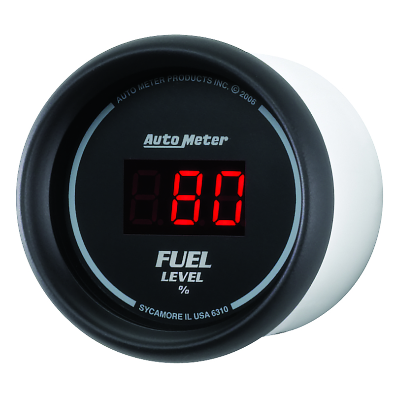 Autometer 52mm Black Digital Programmable Empty-Full Fuel Level Gauge thumbnail 4