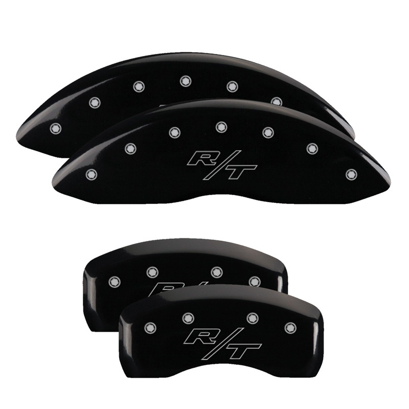 MGP 4 Caliper Covers Engraved Front & Rear Vintage Style/RT Black finish silver ch thumbnail 5