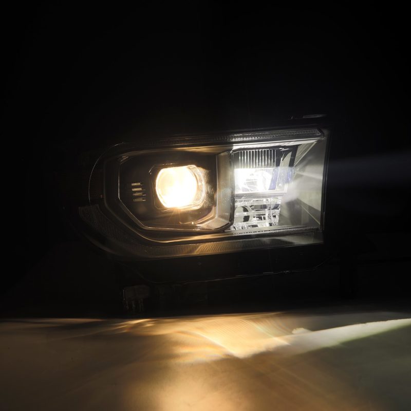 AlphaRex 07-13 Toyota Tundra / 08-17 Sequoia LUXX-Series LED Proj HL Blk w/Actv Lgt Seq. Sig + DRL thumbnail 3