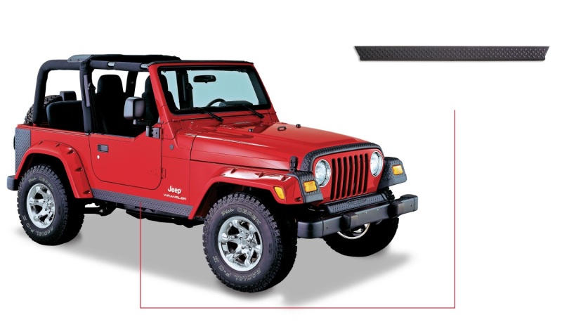 97-06 Jeep Wrangler Trail Armor Side Rocker Panels - Black