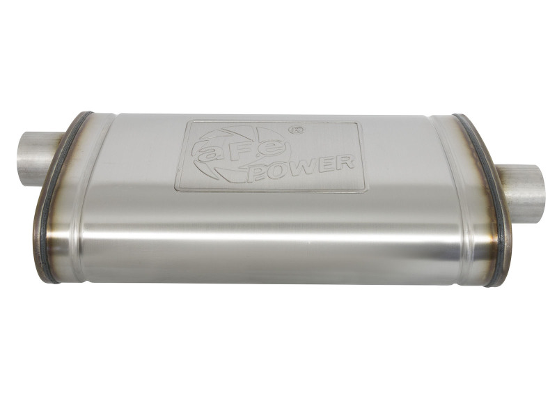 aFe MACH Force XP SS Muffler 3in Center Inlet / 3in Offset Outlet 22in L x 11n W x 6in H Body thumbnail 8
