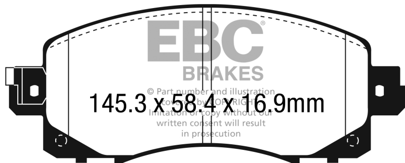 EBC 2022+ Subaru WRX 2.4T Greenstuff Front Brake Pads thumbnail 3