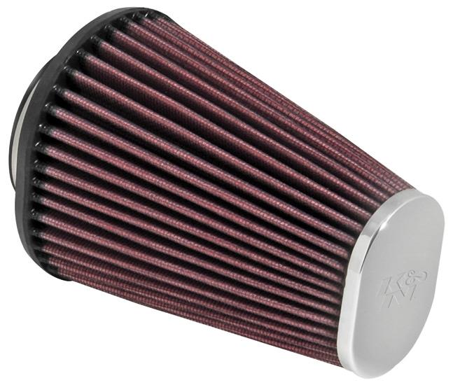 K&N Universal Clamp-On Air Filter 2-7/16in Flange 4-1/2x3-3/4in Base 3x2in Top 6in Height thumbnail 2