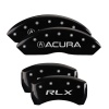 MGP 4 Caliper Covers Engraved Front Acura Engraved Rear RLX Black finish silver ch thumbnail 8