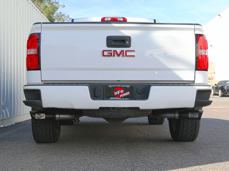 aFe Gemini XV 3in 304 SS Cat-Back Exhaust w/ Cutout 09-18 GM Trucks 4.3L/4.8L/5.3L w/ Black Tips thumbnail 6