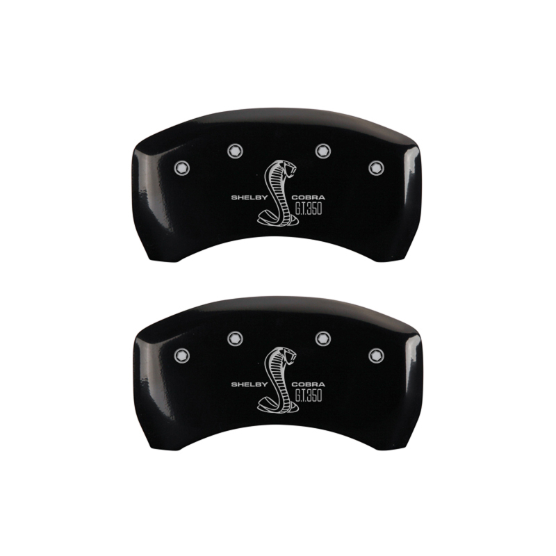 MGP Rear set 2 Caliper Covers Engraved Rear Boss Black finish silver ch thumbnail 5