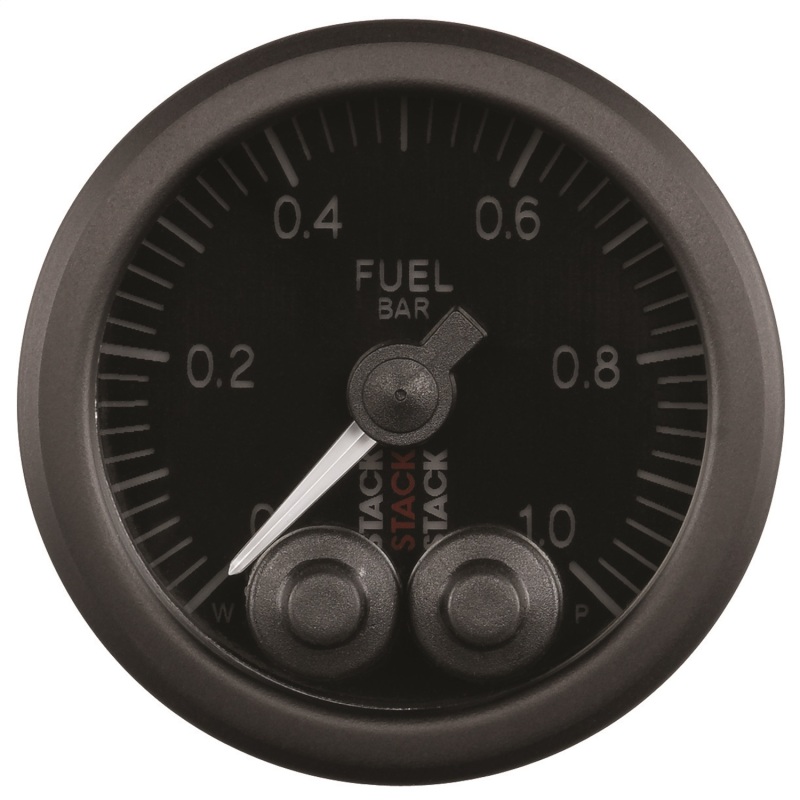 Autometer Stack 52mm 0-1 Bar M10 Male Pro-Control Fuel Pressure Gauge - Black thumbnail 4