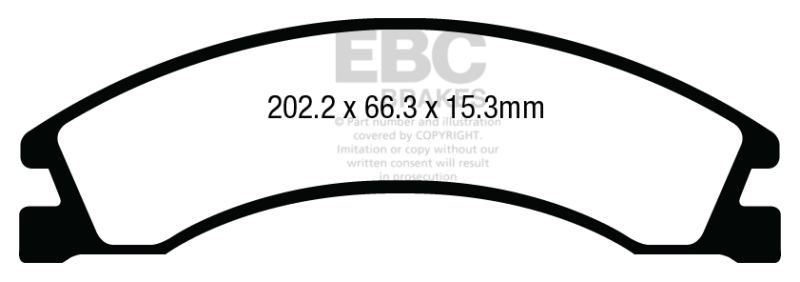 EBC 08+ Ford Econoline E150 4.6 Yellowstuff Rear Brake Pads thumbnail 5