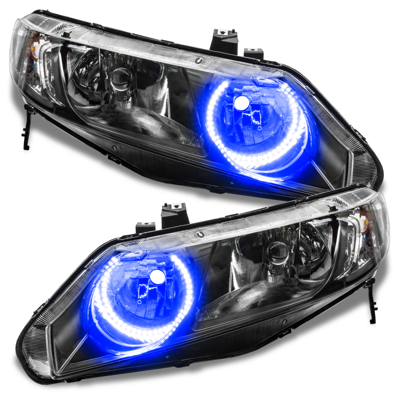 Oracle 06-11 Honda Civic Sedan LED Headlight Halo Kit - Blue thumbnail 4