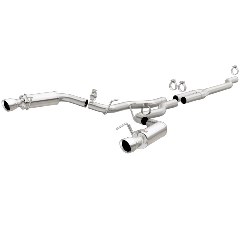 MagnaFlow Cat Back, SS, 2.5in, Competition, Dual Split Polish 4.5in Tips 2015 Ford Mustang Ecoboost thumbnail 8