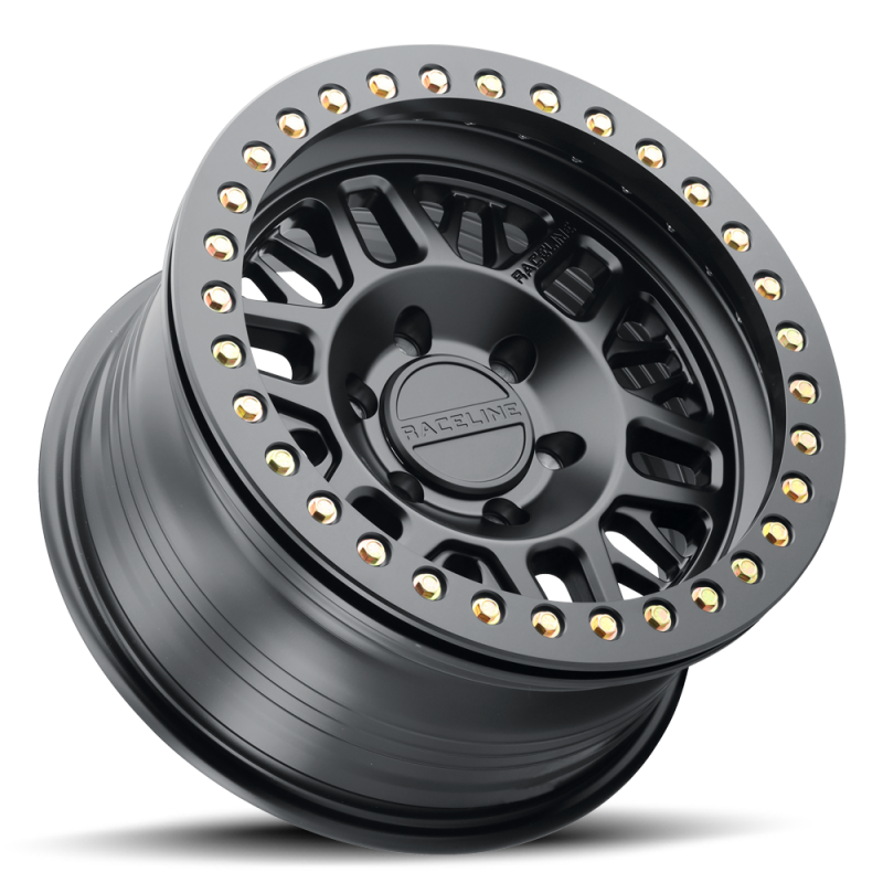 Raceline RT951B Ryno 17x9in / 6x139.7 BP / -12mm Offset / 106.1mm Bore - Satin Black Beadlock Wheel thumbnail 6