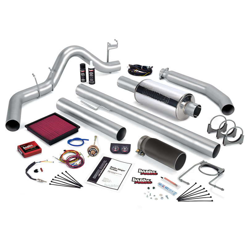 Banks Power 01 Dodge 5.9L 235Hp Ext Cab Stinger System - SS Single Exhaust w/ Black Tip thumbnail 3