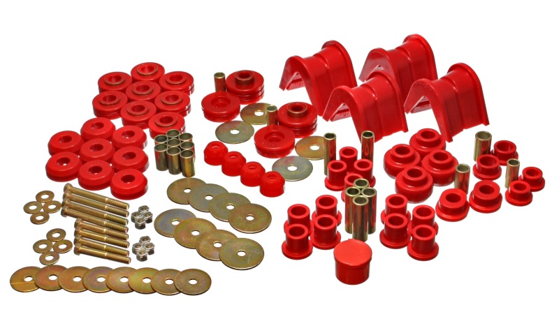 Energy Suspension 66-77 Ford Bronco 4WD (w/ 2 Deg C-Bushings) Red Hyper-Flex Master Bushing Set thumbnail 6