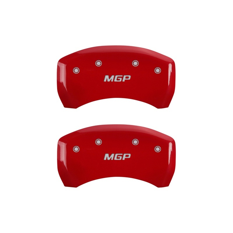 MGP Rear set 2 Caliper Covers Engraved Rear MGP Red finish silver ch thumbnail 4