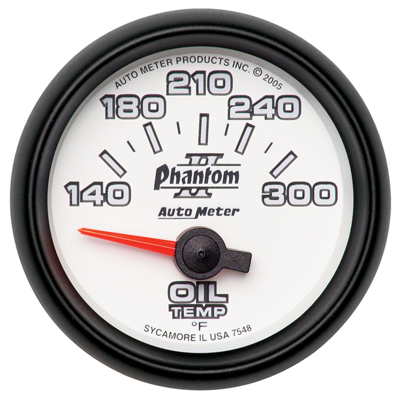 Autometer Phantom II 52mm Short Sweep Electronic 140-300 Deg F Oil Temperature Gauge thumbnail 9