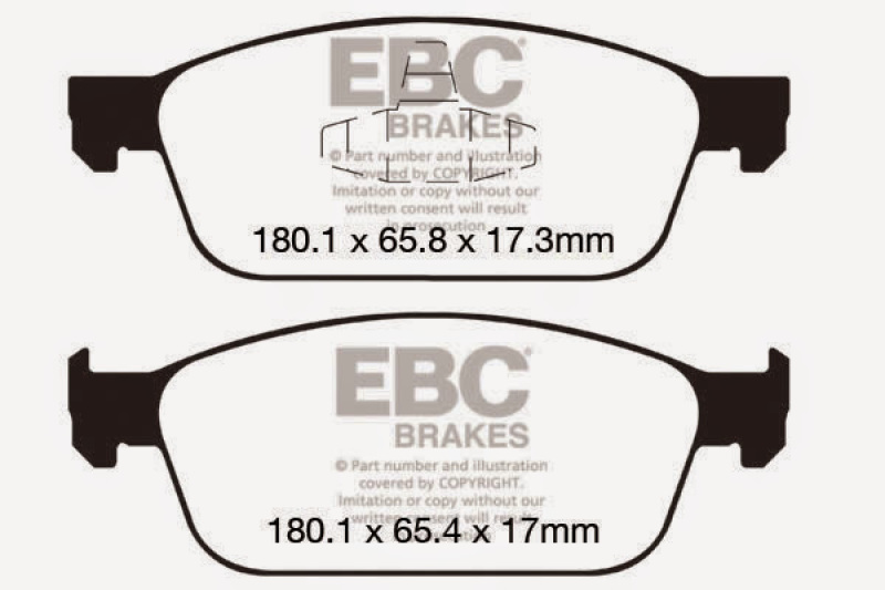 EBC 12+ Ford Focus 2.0 Turbo ST Redstuff Front Brake Pads thumbnail 4