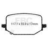 EBC 2019+ Ford Explorer ST 3.0TT Greenstuff Rear Brake Pads thumbnail 8